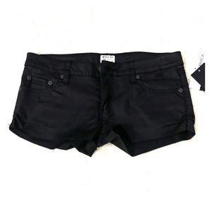 RVCA Black Pleather Shorts